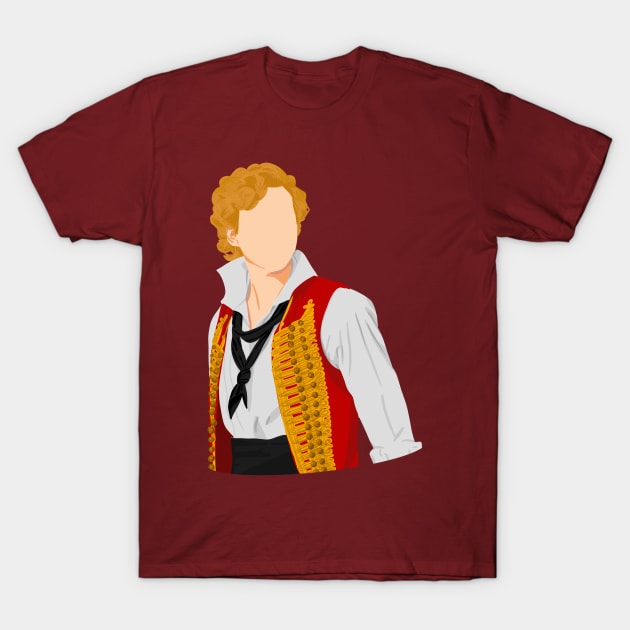 Enjolras With Red Vest T-Shirt by byebyesally